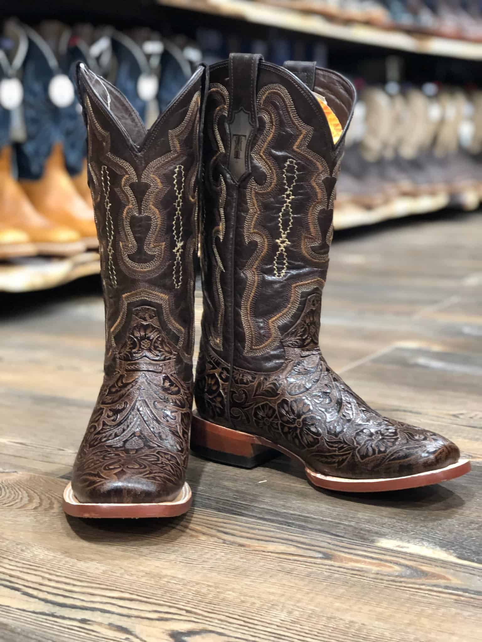 women's tooled leather boots