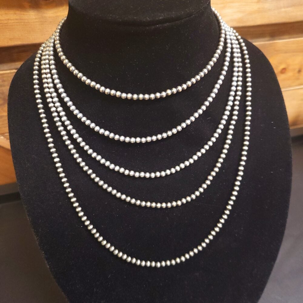 4mm Pearl Mix + Navajo Pearl Necklace