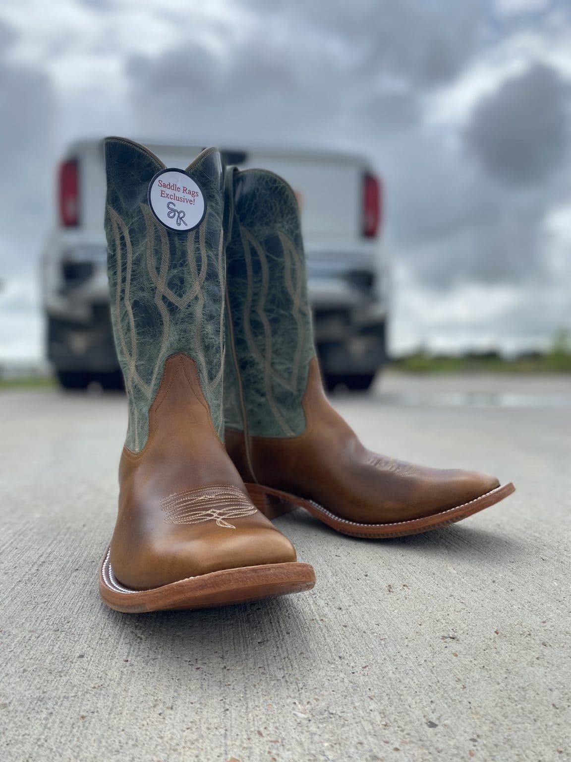 Rios of Mercedes Tan Horsebutt Boot Saddle Rags