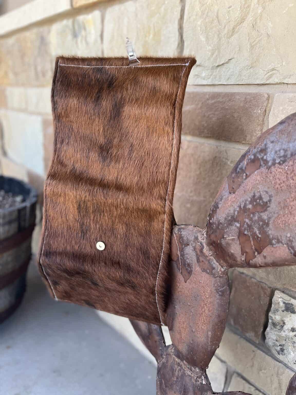 Cowhide and Cowgirls Red Brindle Fold Up Changing Pad Saddle Rags