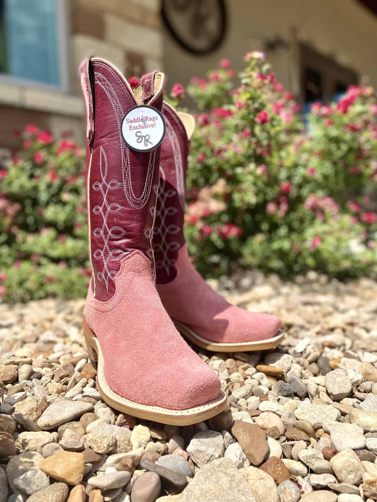 Pink and brown clearance boots