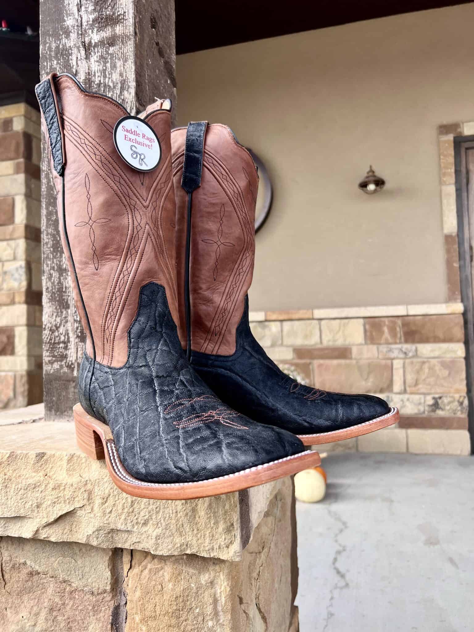 Rios of Mercedes Men's Black Elephant Boot ONLY 9D Left! Saddle Rags