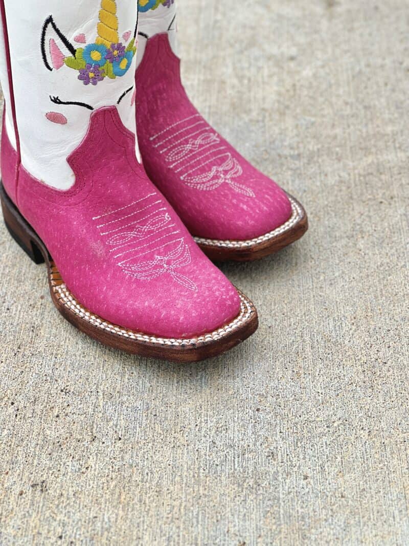 Macie Bean Girl's Unicorn Boot Saddle Rags