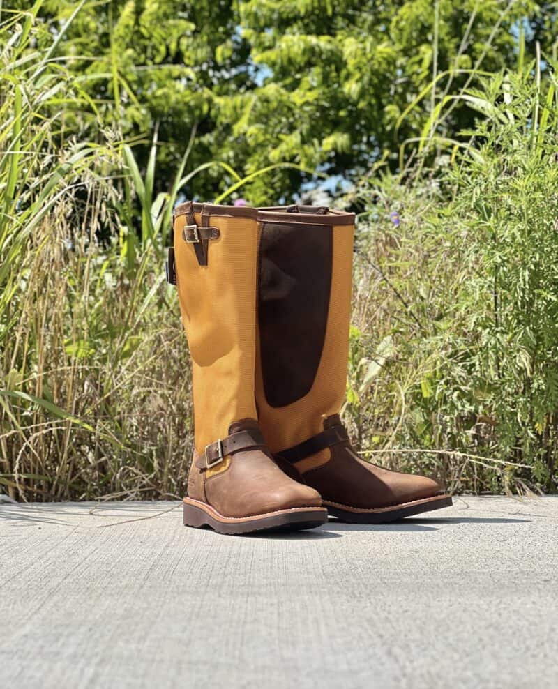 Bottes Chippewa Marron Cuir & Toile - Taille 8.5D - Fabriquées Aux USA - Style Serpent