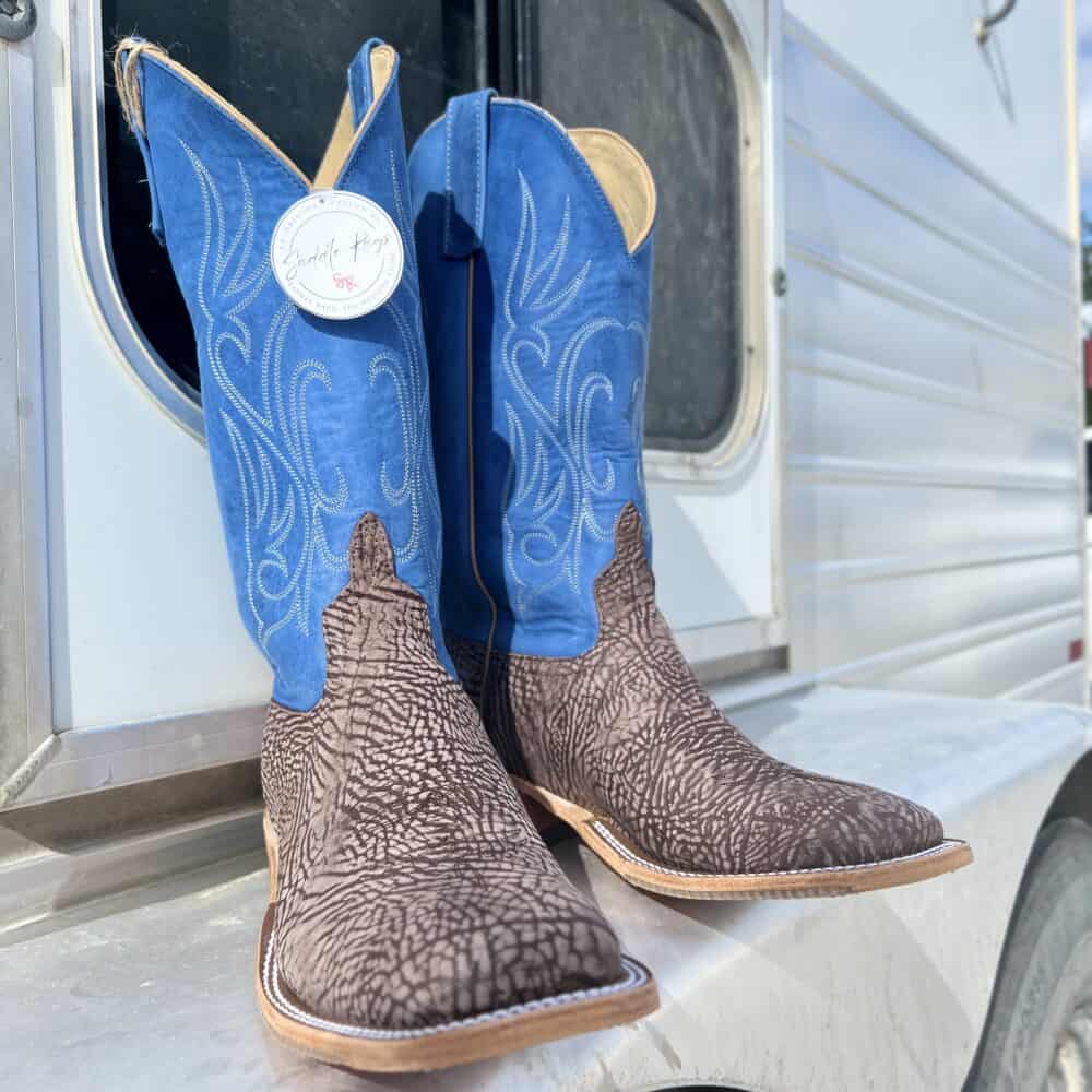 Anderson Bean Men's Brown Shoulder/Blue Barcelona Boot Saddle Rags