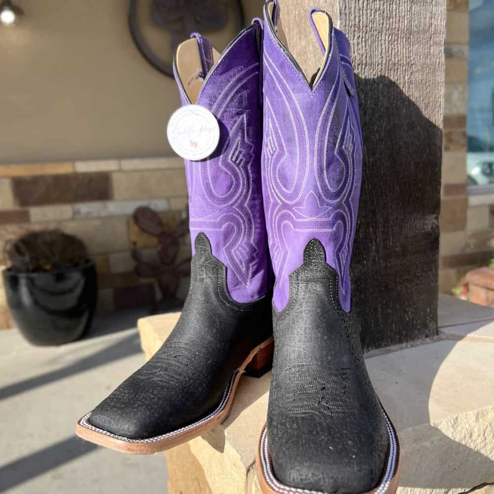 Anderson Bean Men's Black Split Hippo Boot Saddle Rags