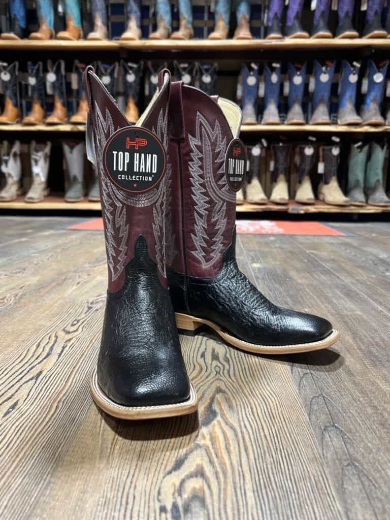 Horse Power Top Hand Black Smooth Ostrich Boot - Saddle Rags
