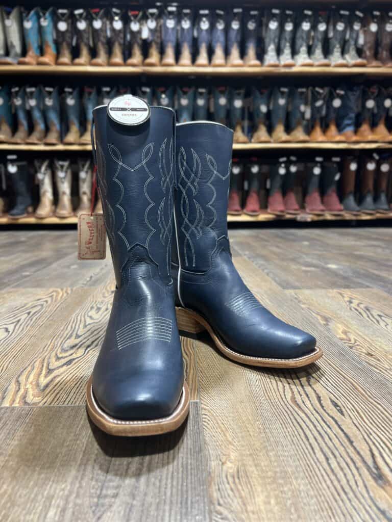 Olathe Women's Navy Waxy Kansas Stovepipe Boot - Saddle Rags