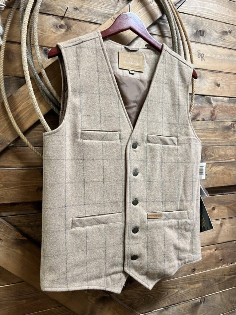 Powder River Plaid Wool Vest - Saddle Rags