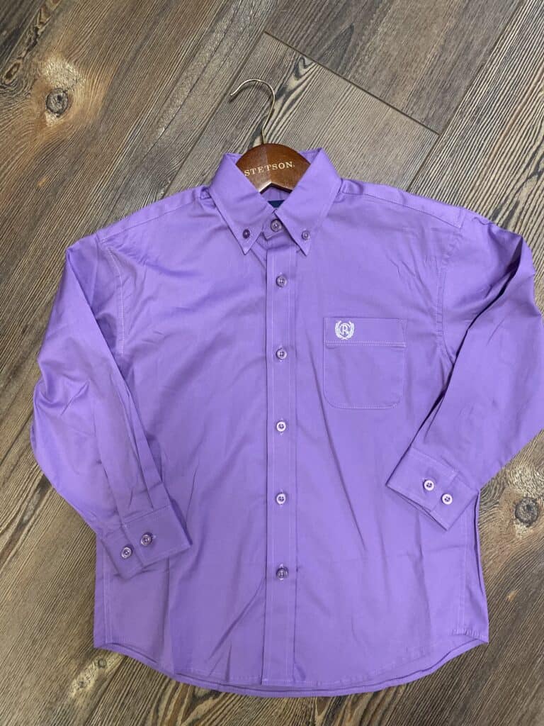 Boys Panhandle L/S Button Down Shirt - Saddle Rags