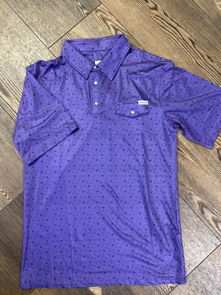 Saddle Rags Performance Polo - Purple TX Cowboy - Saddle Rags