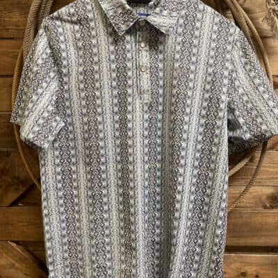 Mens Panhandle Slim Pearl Snap S/S Polo