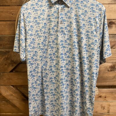 Mens Ariat S/S Charger 2.0 Polo Flamingo Island
