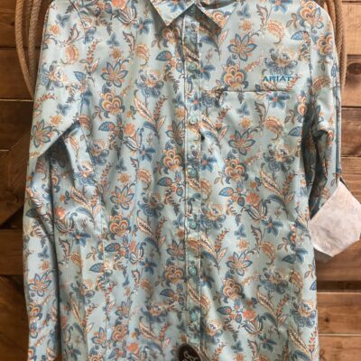 Womens Ariat VentTek L/S Blue Paisley