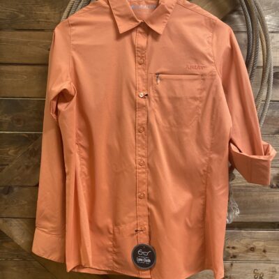 Womens Ariat VentTek L/S Langoustine Orange