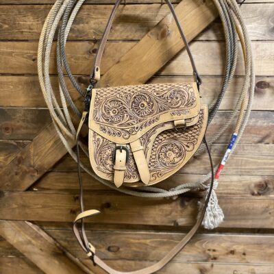 American Darling Tooled Leather Saddle Crossbody