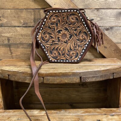 American Darling Dark Tooled Canteen Handbag