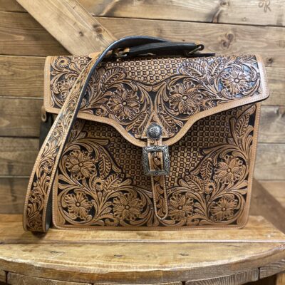 Challenger Tooled Floral Messenger Bag