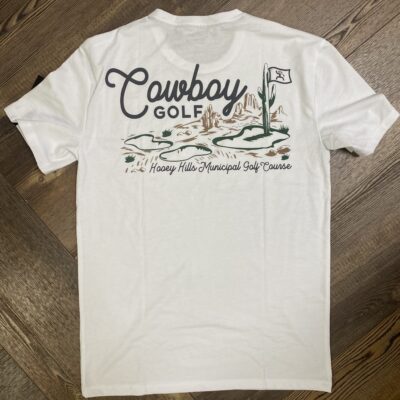 Mens Hooey Hills Cowboy Golf S/S Tee White