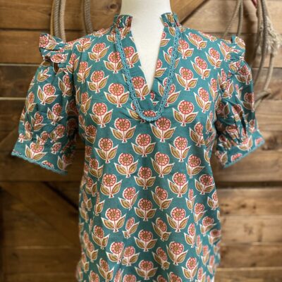 Womens Layerz The Haley Top Teal