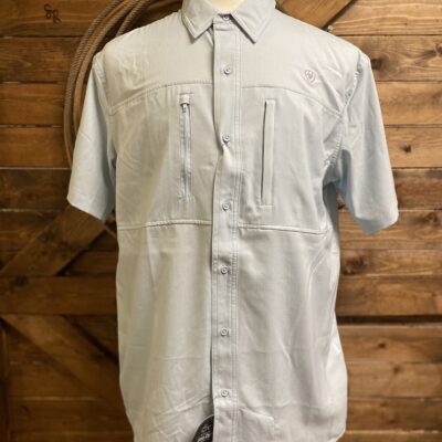 Mens Ariat Classic S/S VentTek Papyrus Blue