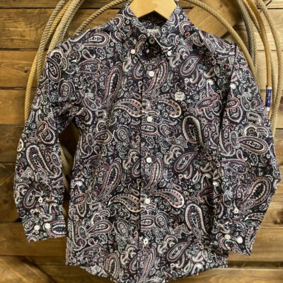 Boys Cinch Classic L/S Button Down Multi Paisley