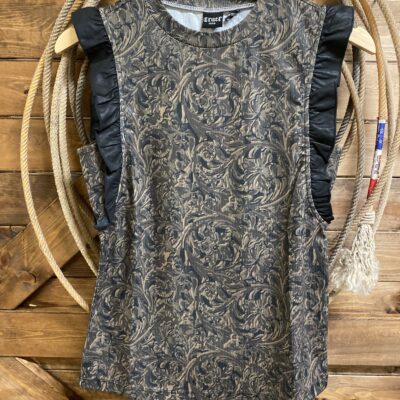 Womens Cruel Ribbed Tank Brown/Black Tooling