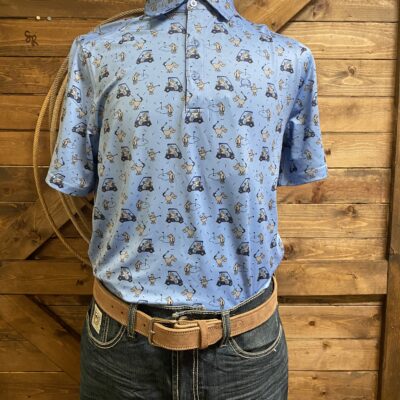 Mens Cinch S/S Arena Flex Polo Horse Golf