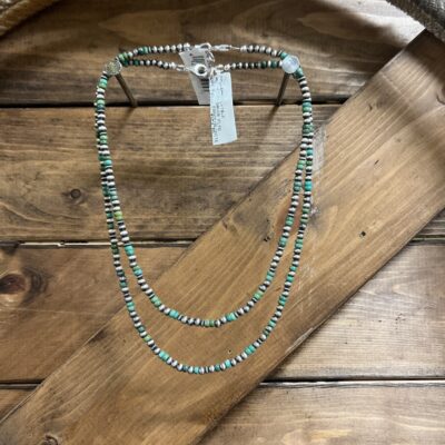 Navajo Pearl & Alunite 4MM Beaded Necklace