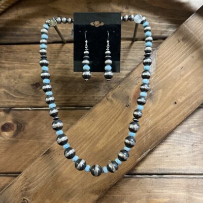Navajo Pearl & Saucer Larimar Set