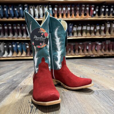 Macie Bean Top Hand Red Suede Boots