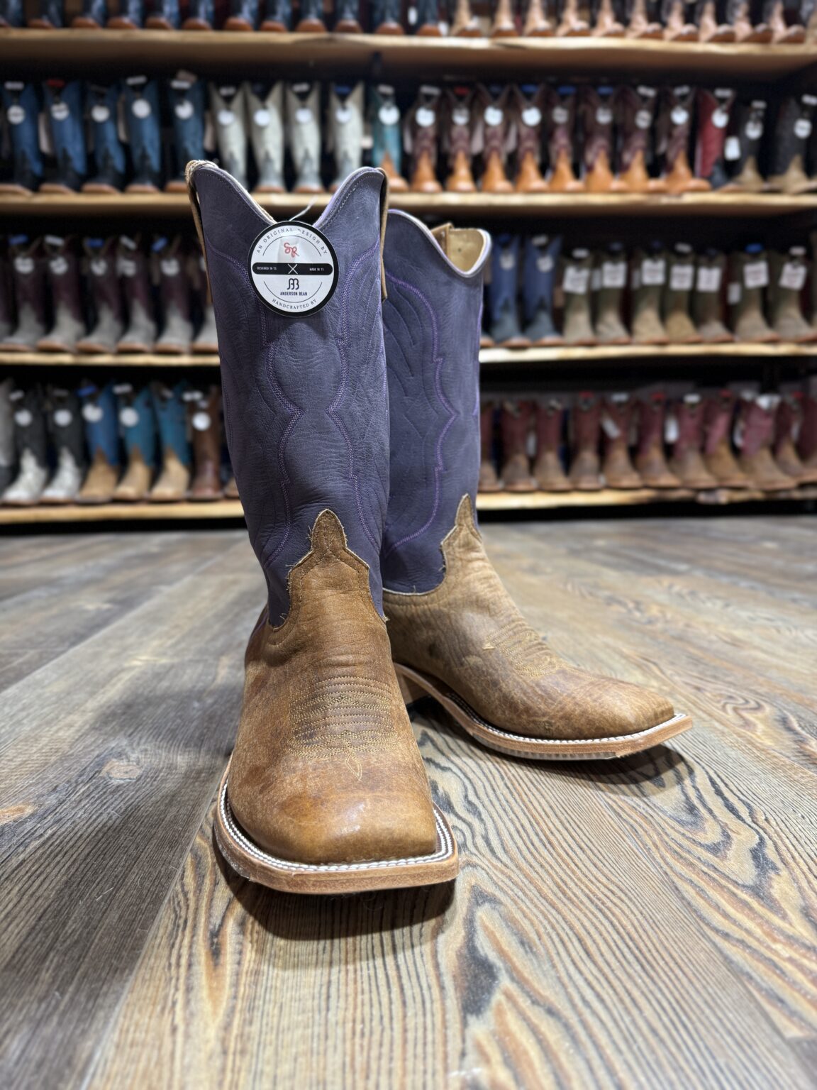 Bison Riding Gears Anderson Bean Distressed American Bison Riding Heel Boot - Saddle Rags