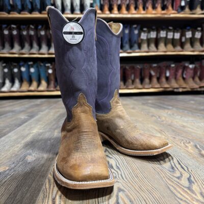 Anderson Bean Distressed American Bison Riding Heel Boot