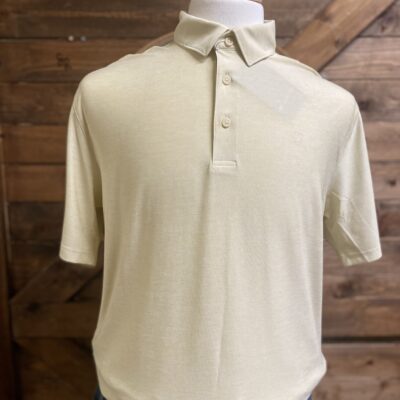 Mens Ariat S/S AriatTek Charger 2.0 Polo Bleached Sand