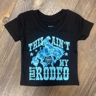 Infants Cinch S/S Rodeo Tee Black/Turquoise