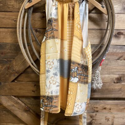 Womens Cruel Denim Tie Neck Tank Yellow