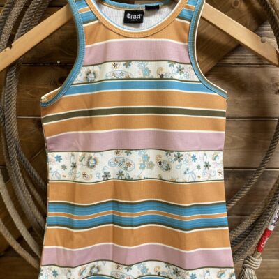Girls Cruel Girls Ribbed Tank Western Stripe