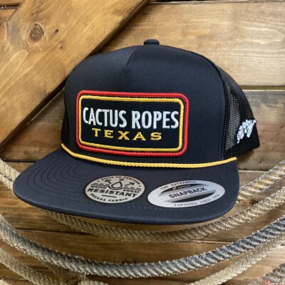 Mens Cactus Ropes/Hooey Trucker Cap Black/Yellow