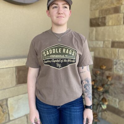 Saddle Rags Cowboy Capital Logo Tee