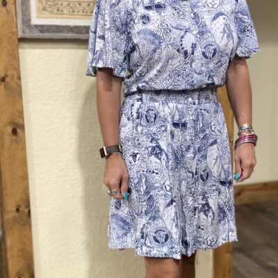 Womens Lovelei Ranch Pearl Snap Dress Ranch Pattern