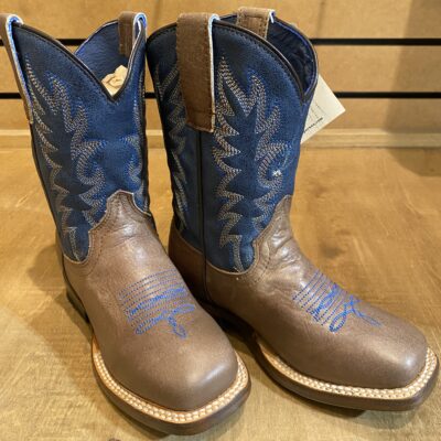 Roper Kids Square Toe Boots Navy/Brown