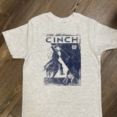 Boys Cinch Roper S/S Tee Grey