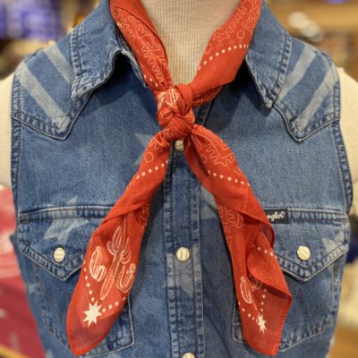 Fringe Scarves Bandito Wild Rag Red/White