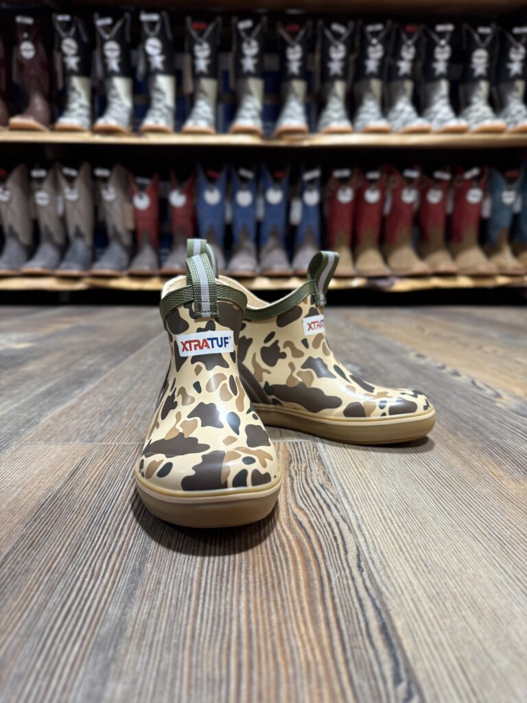 XTRATUF Kid's Ankle Deck Boot Duck Camo Saddle Rags