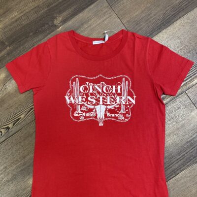 Womens Cinch S/S Western Tee Red