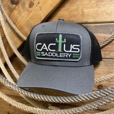 Youth Red Dirt Hat Co. Cactus Saddlery Cap Grey/Black