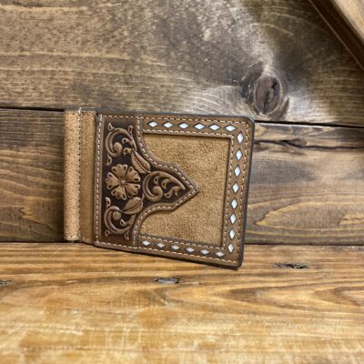 Nocona Leather Slim Fold Money Clip Wallet