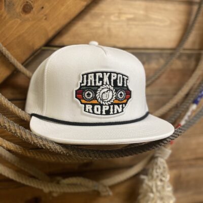 Jackpot Ropin' Cap White/Black