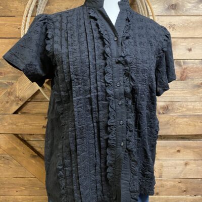 Layerz Lilly Top Black Eyelet