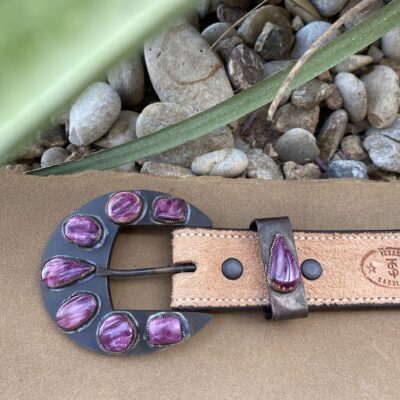 Purple Spiny Oyster 2 Piece Buckle Set
